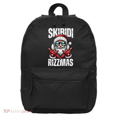 Funny Christmas Rizz Santa Ski Bi Di Rizzmas 16 in Basic Backpack