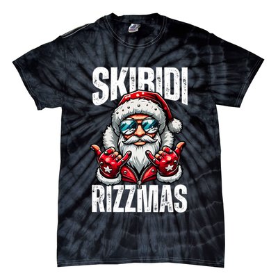 Funny Christmas Rizz Santa Ski Bi Di Rizzmas Tie-Dye T-Shirt