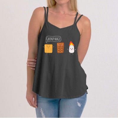 Funny Camping Roasting Bonfire Adventure Women's Strappy Tank