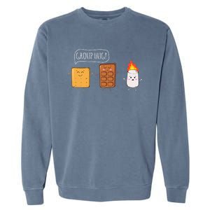 Funny Camping Roasting Bonfire Adventure Garment-Dyed Sweatshirt