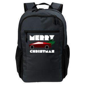 Futuristic Cyber Red Truck Pickup Christmas Tree Daily Commute Backpack