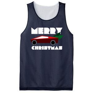 Futuristic Cyber Red Truck Pickup Christmas Tree Mesh Reversible Basketball Jersey Tank