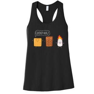 Funny Camping Roasting Bonfire Adventure Women's Racerback Tank