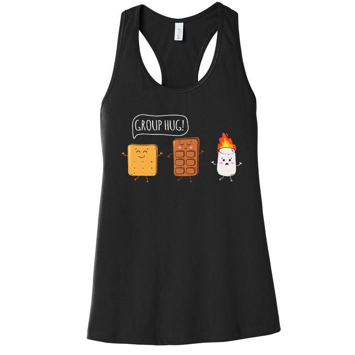 Funny Camping Roasting Bonfire Adventure Women's Racerback Tank