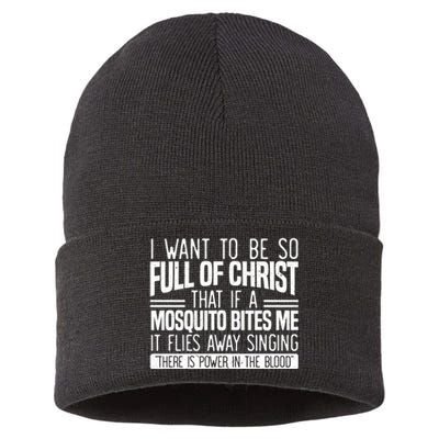 Funny Christian Religious Servant Of God Faithful Jesus Sustainable Knit Beanie