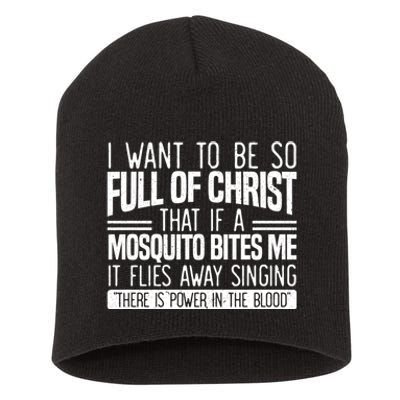 Funny Christian Religious Servant Of God Faithful Jesus Short Acrylic Beanie