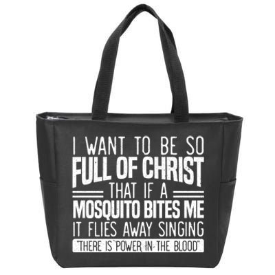 Funny Christian Religious Servant Of God Faithful Jesus Zip Tote Bag