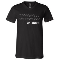 Funny Cardiac Rhythm Oh Crap Nurse V-Neck T-Shirt