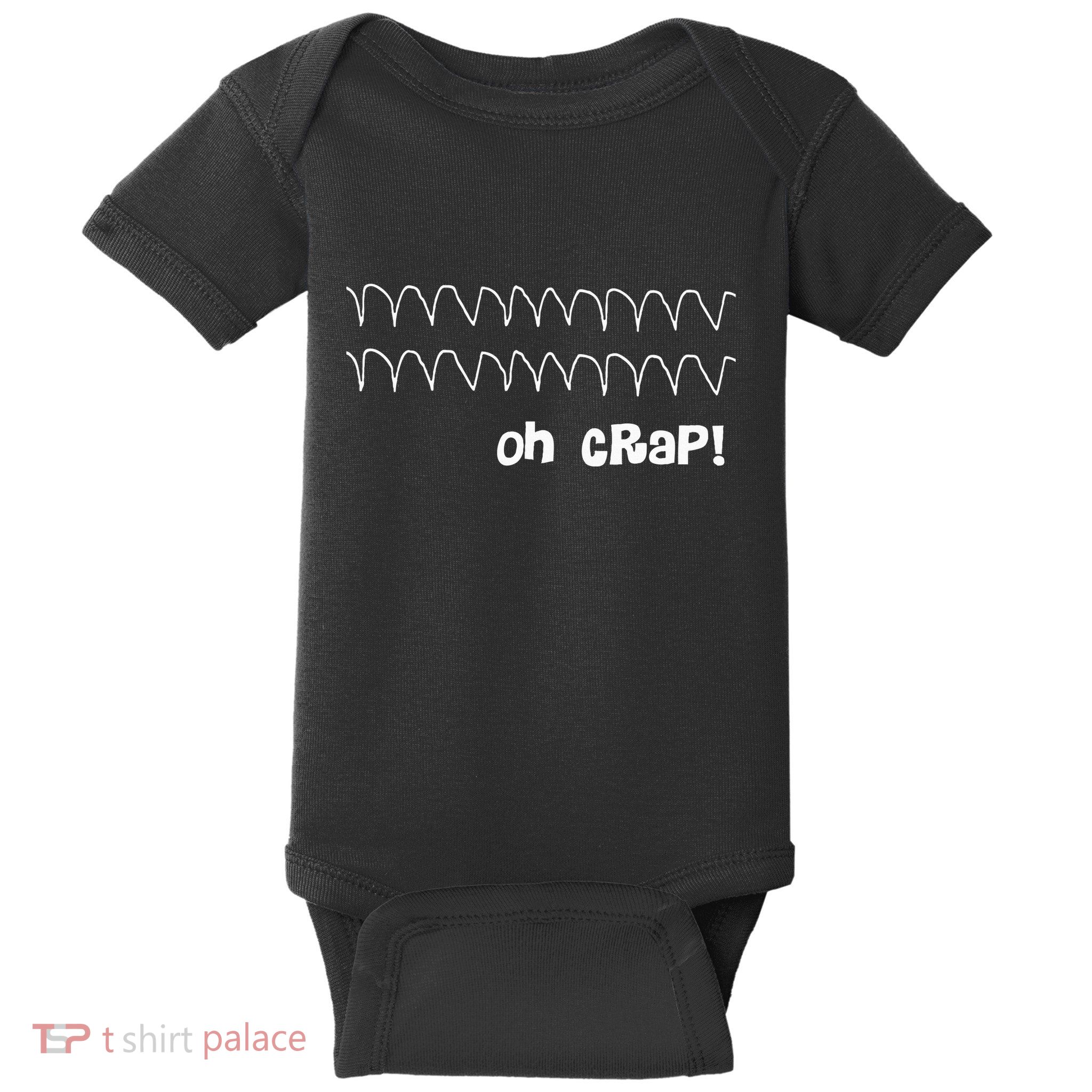 Funny Cardiac Rhythm Oh Crap Nurse Baby Bodysuit