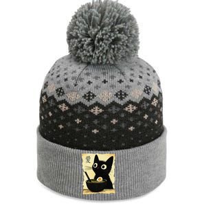 Funny Cat Ramen Japanese Kawaii Anime Cat The Baniff Cuffed Pom Beanie