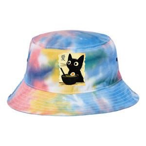 Funny Cat Ramen Japanese Kawaii Anime Cat Tie Dye Newport Bucket Hat