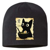 Funny Cat Ramen Japanese Kawaii Anime Cat Sustainable Beanie