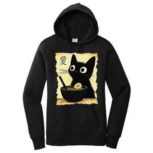 Funny Cat Ramen Japanese Kawaii Anime Cat Women's Pullover Hoodie