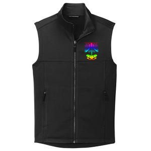 Funky Colorful Rainbow Skeleton Rib Cage Halloween Costume Collective Smooth Fleece Vest