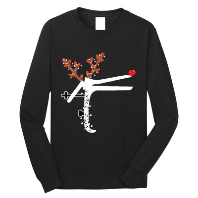 Funny Christmas Reindeer Speculum Nurse Ld Nursing Xmas Long Sleeve Shirt