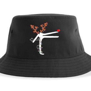 Funny Christmas Reindeer Speculum Nurse Ld Nursing Xmas Sustainable Bucket Hat