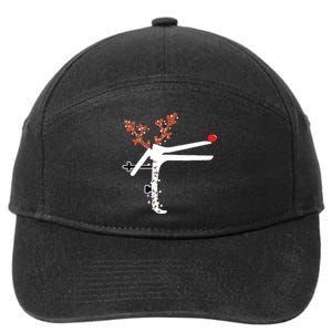 Funny Christmas Reindeer Speculum Nurse Ld Nursing Xmas 7-Panel Snapback Hat