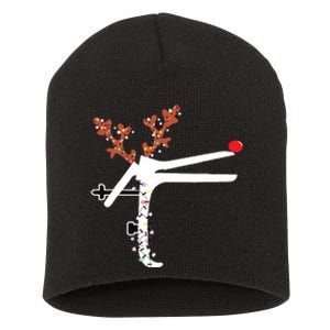 Funny Christmas Reindeer Speculum Nurse Ld Nursing Xmas Short Acrylic Beanie