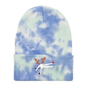 Funny Christmas Reindeer Speculum Nurse Ld Nursing Xmas Tie Dye 12in Knit Beanie