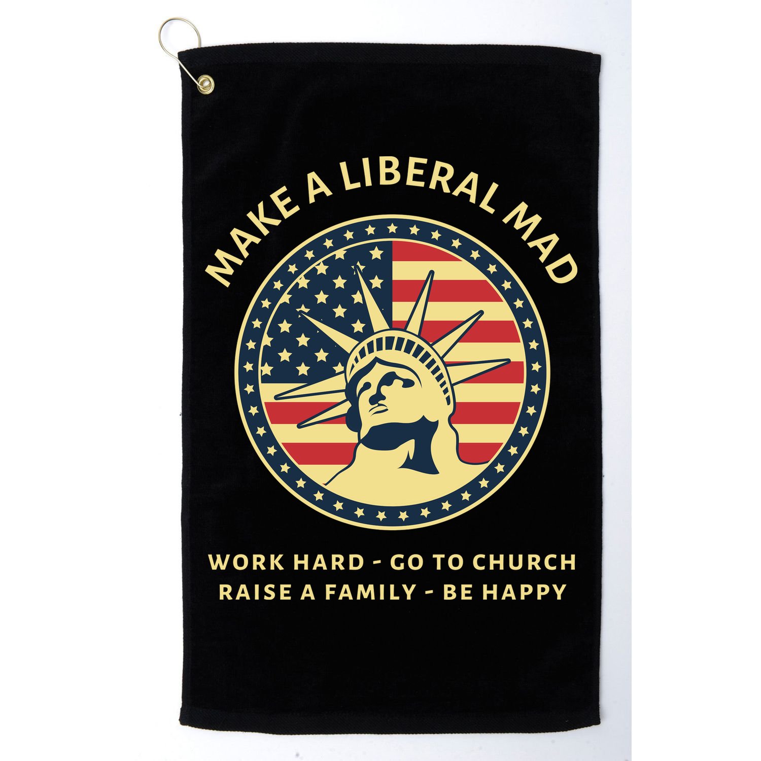 Funny Conservative Republican MAGA Gift Golf Towel