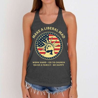 Funny Conservative Republican MAGA Gift Women's Knotted Racerback Tank