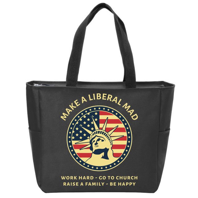 Funny Conservative Republican MAGA Gift Zip Tote Bag