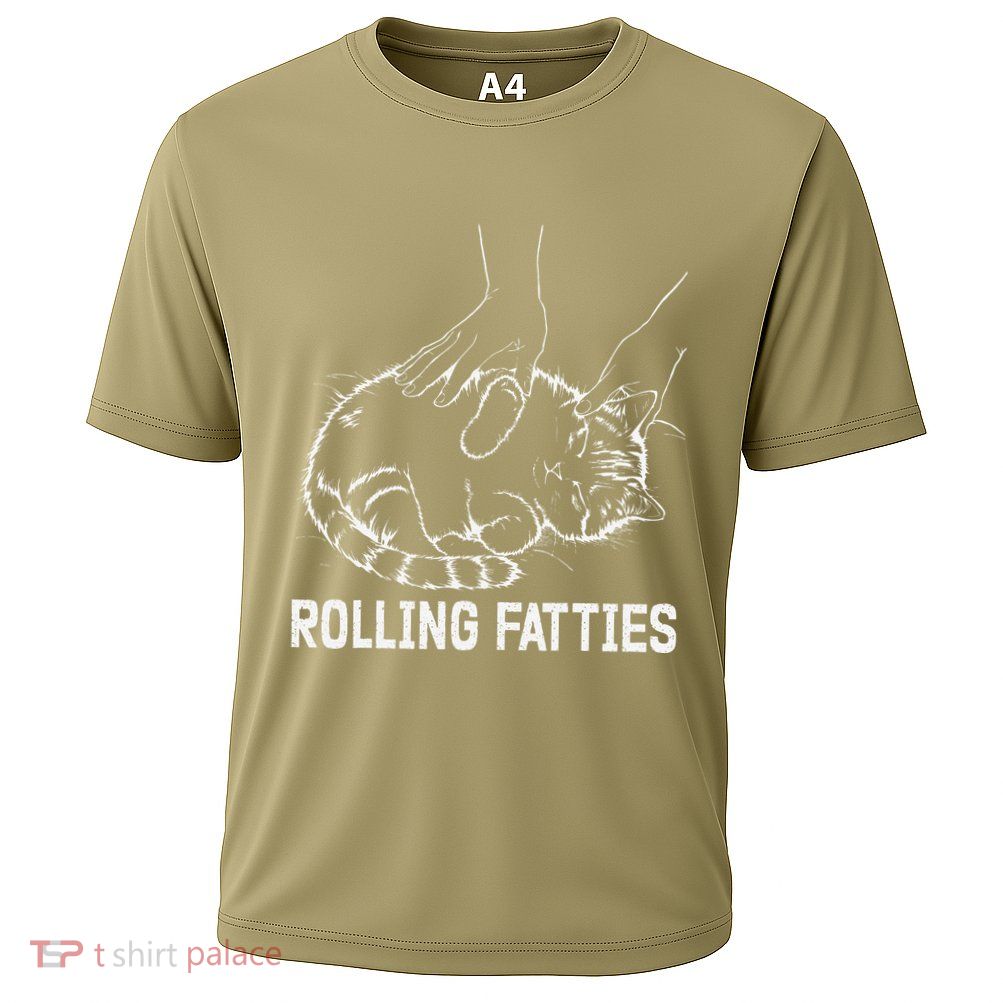 Funny Cat Rolling Fatties Hilarious Cat Lover Cool Design Cooling Performance Crew T-Shirt
