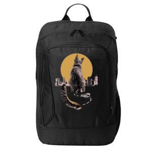 Funny City Road Highway Cat City Backpack