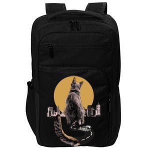 Funny City Road Highway Cat Impact Tech Backpack