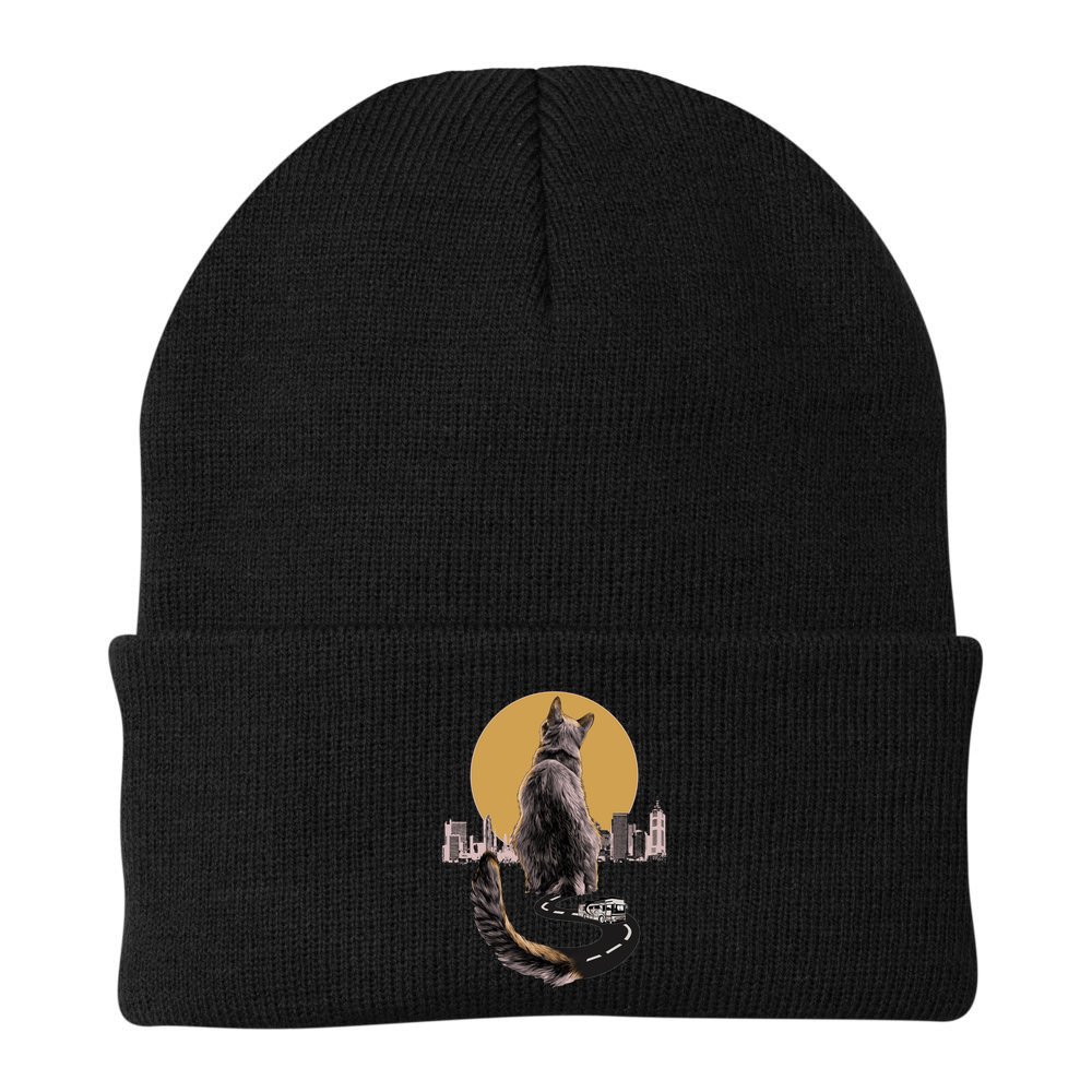 Funny City Road Highway Cat Beanie