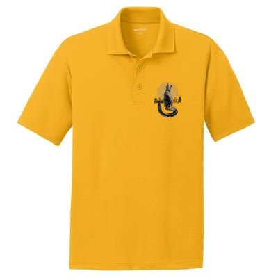 Funny City Road Highway Cat PosiCharge RacerMesh Polo