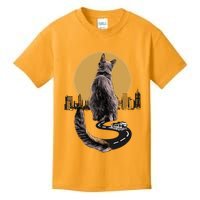 Funny City Road Highway Cat Kids T-Shirt