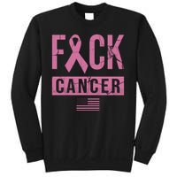 F*ck Cancer Ribbon American Flag Tribute Sweatshirt