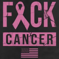 F*ck Cancer Ribbon American Flag Tribute Adult Drive Performance Visor