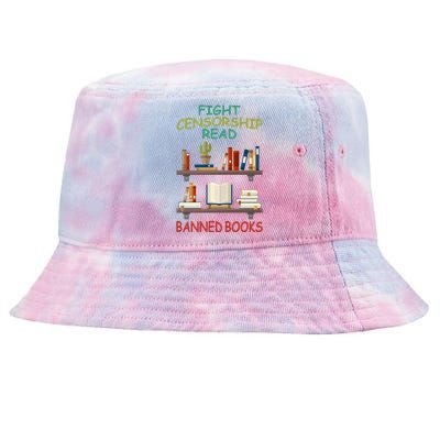 Fight Censorship Read Banned Books Gift Tie-Dyed Bucket Hat