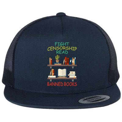 Fight Censorship Read Banned Books Gift Flat Bill Trucker Hat