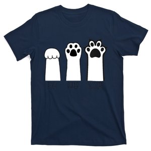 Funny Cat Rock Paper Scissors Cat Paws Cat Lover T-Shirt