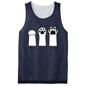 Funny Cat Rock Paper Scissors Cat Paws Cat Lover Mesh Reversible Basketball Jersey Tank