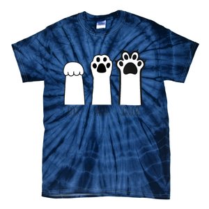 Funny Cat Rock Paper Scissors Cat Paws Cat Lover Tie-Dye T-Shirt