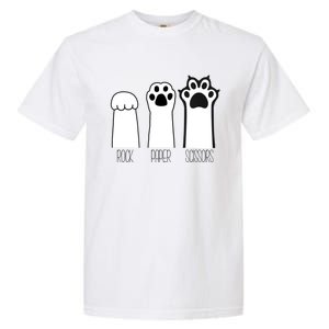 Funny Cat Rock Paper Scissors Cat Paws Cat Lover Garment-Dyed Heavyweight T-Shirt