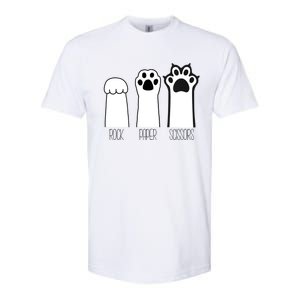 Funny Cat Rock Paper Scissors Cat Paws Cat Lover Softstyle CVC T-Shirt