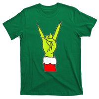 Funny Christmas Rock On Hand Rock & Roll Elf Xmas Gift T-Shirt