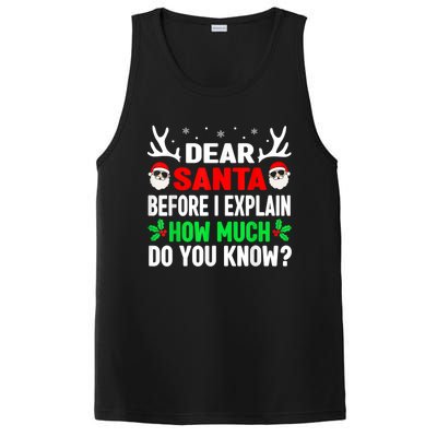 Funny Christmas Reindeer Dear Santa I Can Explain Cool Gift PosiCharge Competitor Tank