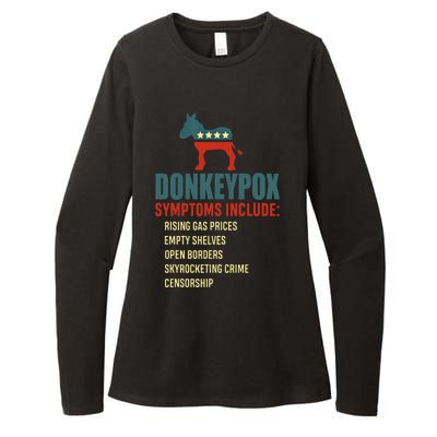 Funny Conservative Republican Anti Biden Donkeypox  Womens CVC Long Sleeve Shirt