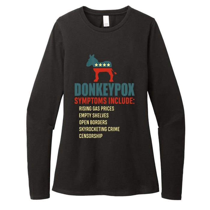 Funny Conservative Republican Anti Biden Donkeypox  Womens CVC Long Sleeve Shirt