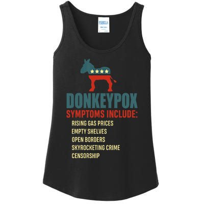 Funny Conservative Republican Anti Biden Donkeypox  Ladies Essential Tank