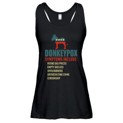 Funny Conservative Republican Anti Biden Donkeypox  Ladies Essential Flowy Tank