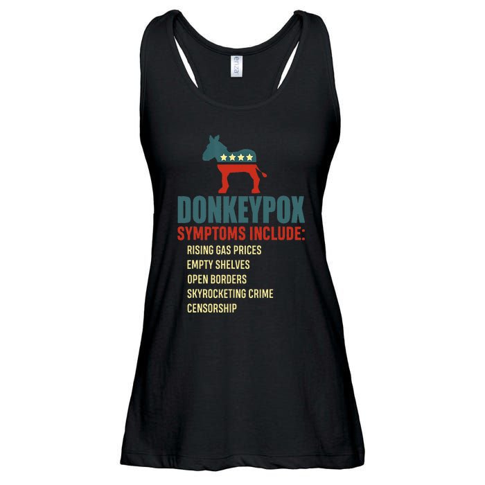 Funny Conservative Republican Anti Biden Donkeypox  Ladies Essential Flowy Tank