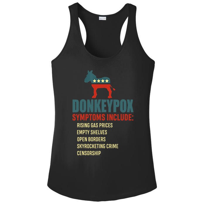 Funny Conservative Republican Anti Biden Donkeypox  Ladies PosiCharge Competitor Racerback Tank