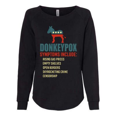 Funny Conservative Republican Anti Biden Donkeypox  Womens California Wash Sweatshirt